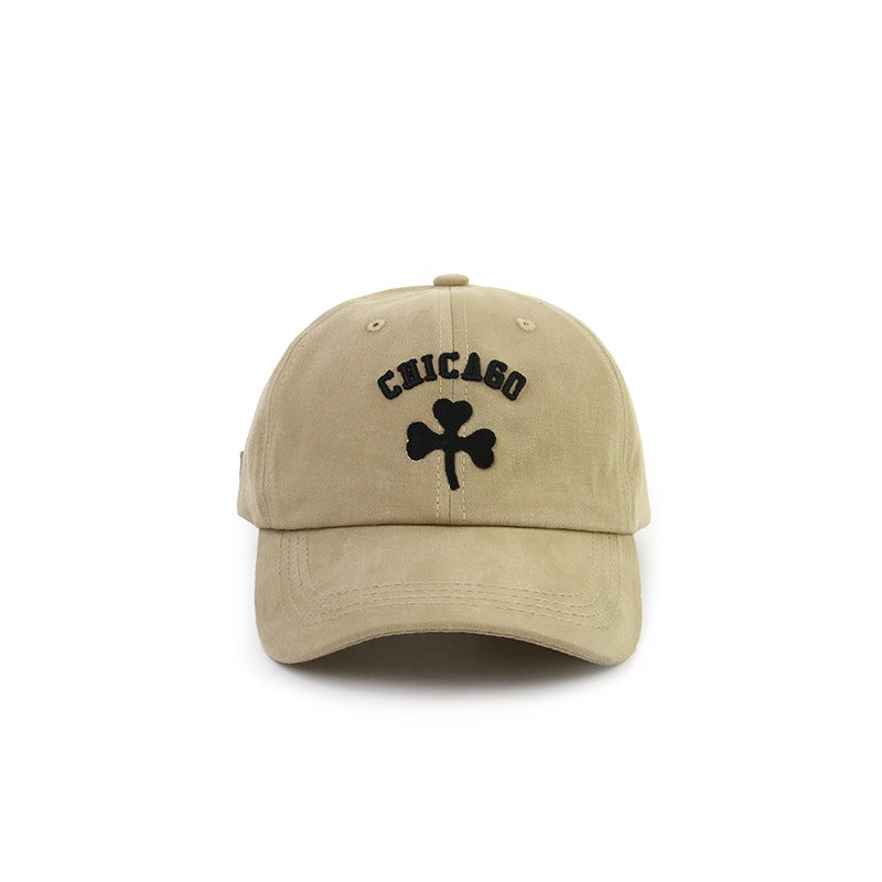 Clover Peaked Cap Soft Top Baseball Cap Couple Hat