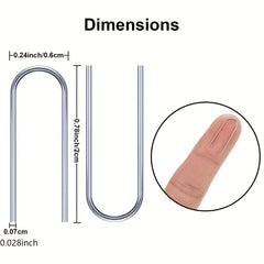 60pcs High Temp Wire Jump Ring U Hook Pendant Ceramic Trim Glass Fuse w/ Storage