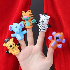 5pcs Animal Finger Puppet Set for Children's Interactive Play