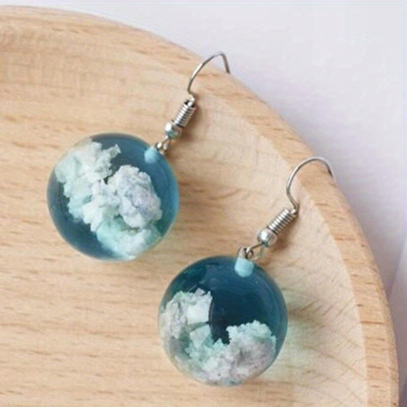 Glass Ball Earrings For Women's Unique Style