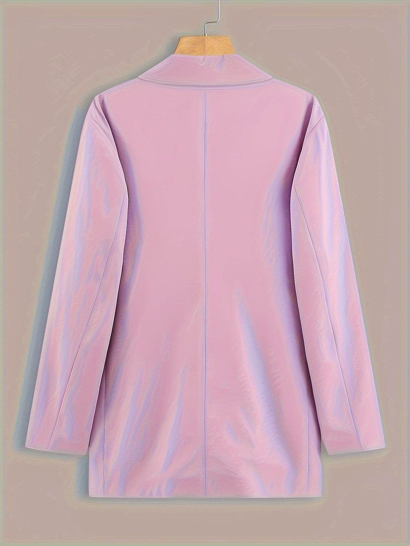  Casual Blazer Women's Plus Solid Long Sleeve Lapel Collar Blazer