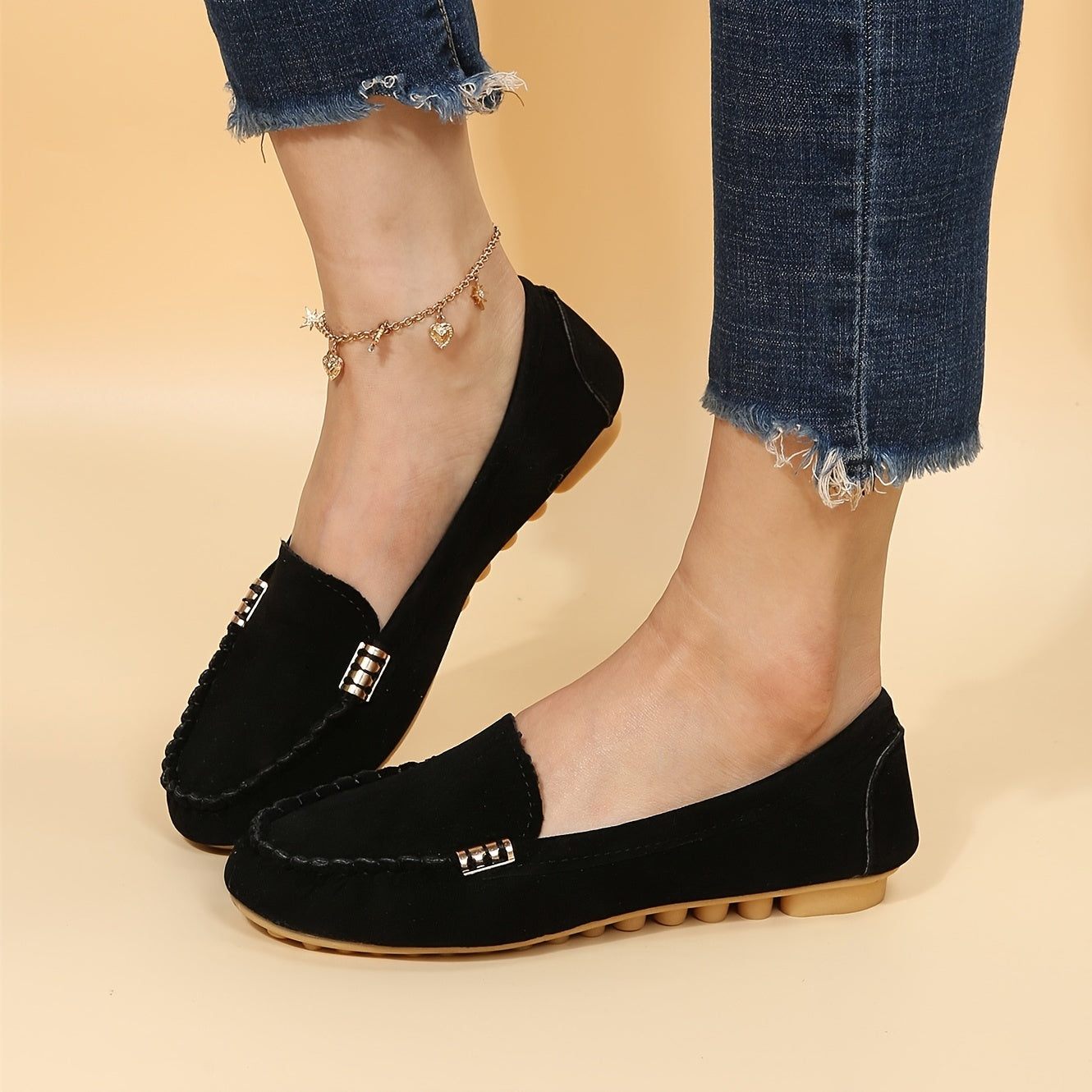 Soft Flat Loafers Lightweight Round Toe Shoes