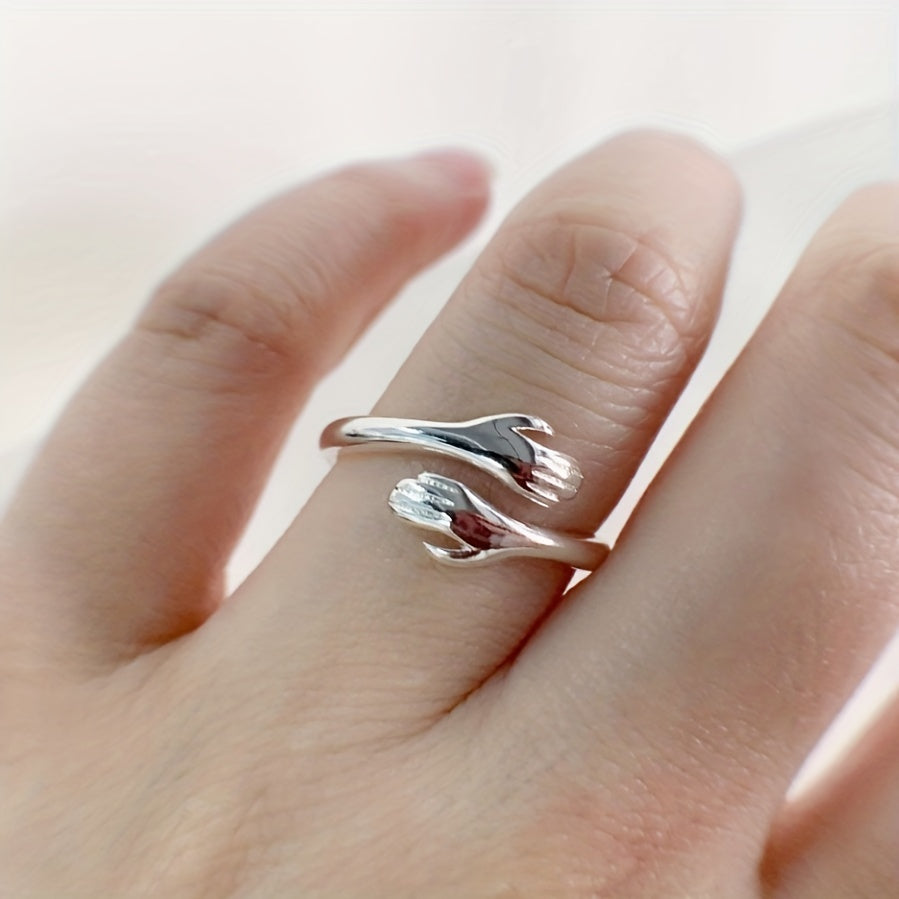 Vintage Adjustable Cuff Ring Anti anxiety Jewelry Men Women