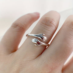 Vintage Adjustable Cuff Ring Anti anxiety Jewelry Men Women