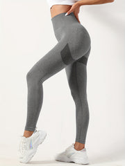 Seamless Butt Lifting Yoga Pants Wide Waistband Soft Leggings