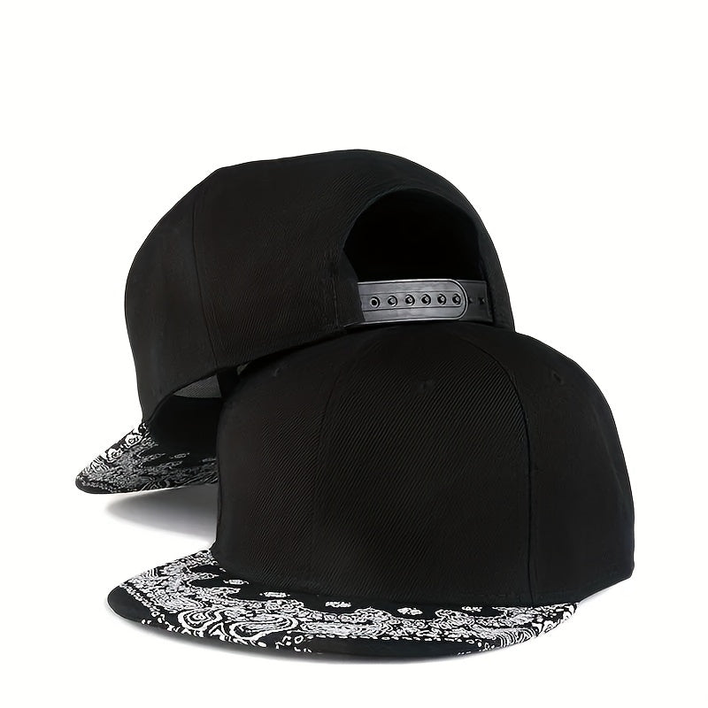Paisley Print Baseball Cap Hip Hop Block Snapback Hats