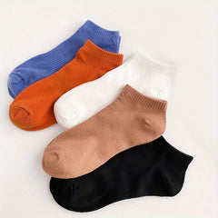 5 Pairs Soft Low Cut Sports Socks for Women