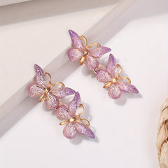 Gradient Butterfly Hair Clip Resin Duck Bill Clip for Side Hair Bangs Braids