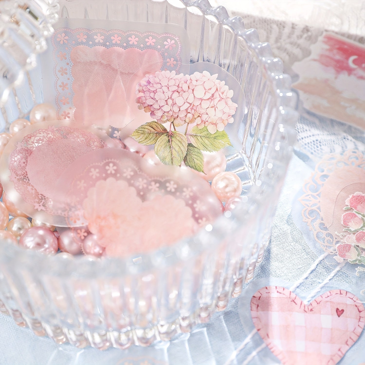 30pcs Plant Flower Scrapbooking Stationery PET Stickers DIY Decorative Materials