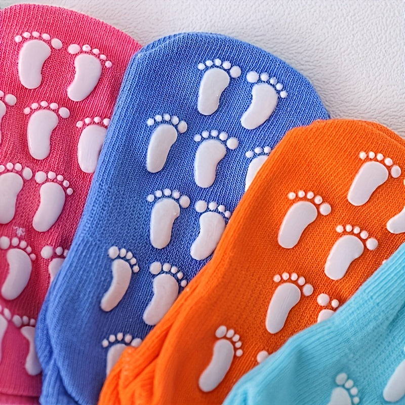 4 Pairs Cozy Yoga Socks Low Cut Anti-Slip Gripper Socks