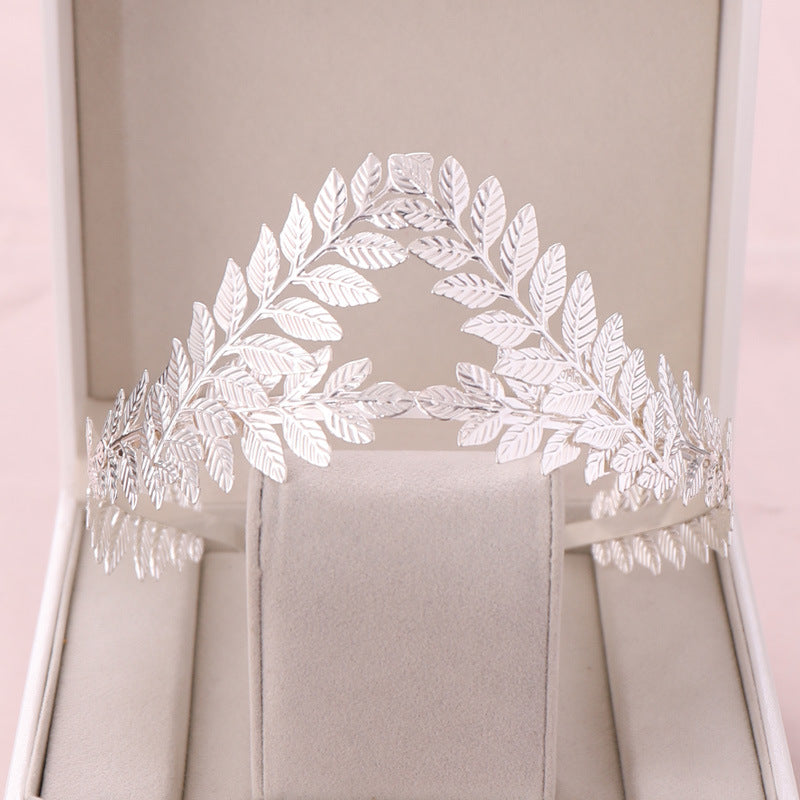 Golden Floral Tiara Botanical Bridal Tiara Rhinestone Tiara Bridal Crown