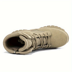 Men's High Top Military Style Hiking Boots for Outdoor Activities