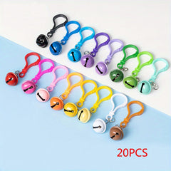 Colorful Plastic Key Chain Bell Pendant Keychain with Clasp