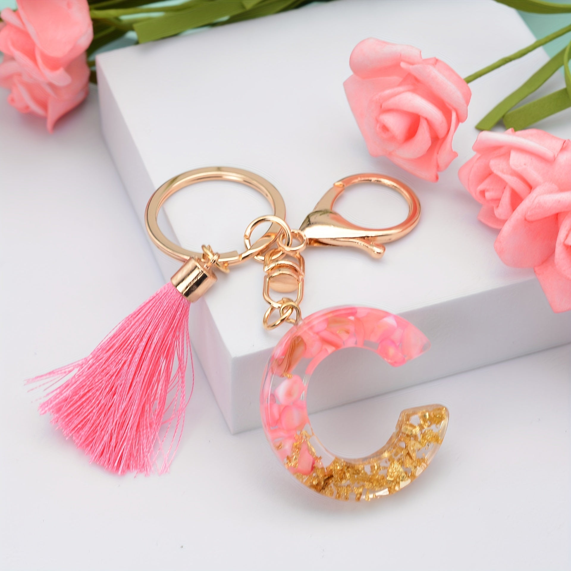 Letter Key Chain for Schoolbag Purse Wallet & Car Key Decor