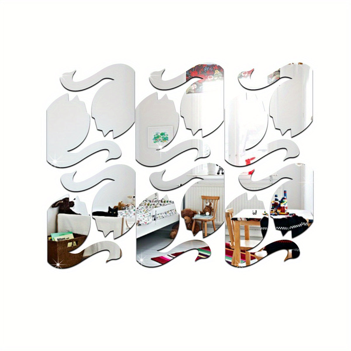Cartoon Swans Stars Acrylic Wall Stickers - Kids Rooms Decor