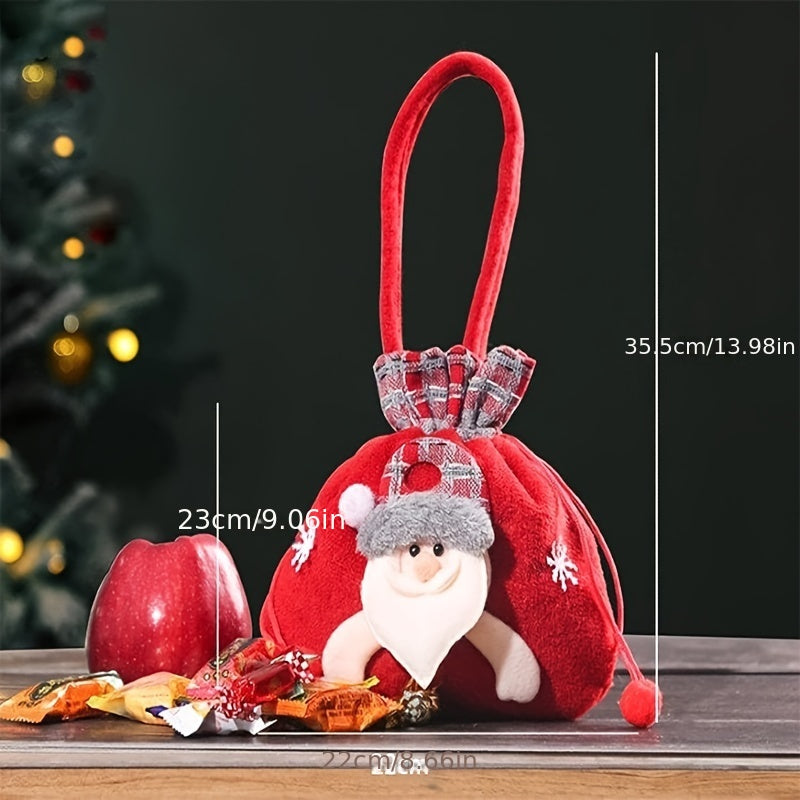 Christmas Gift Doll Bag Small Christmas Gift Bag Christmas Knitted Doll Gift Bag