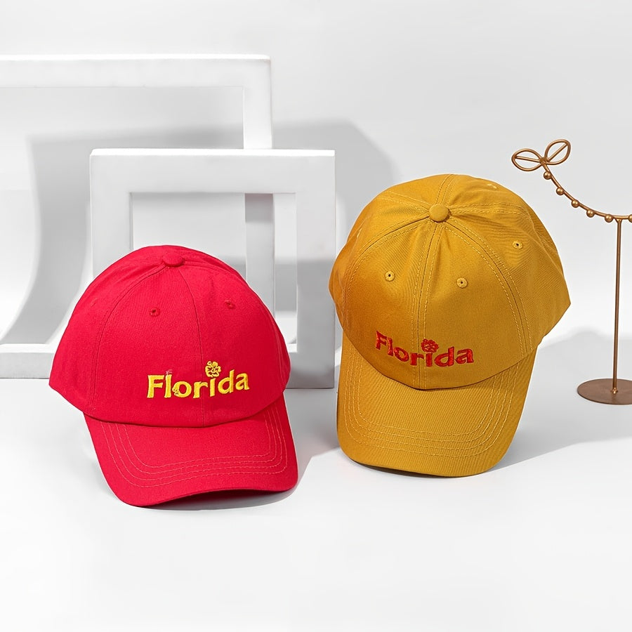 Florida Embroidery Baseball Cap Cotton Sun Hat Women Sports Hat