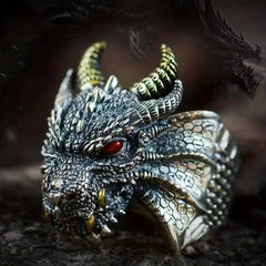 Retro Dragon Head Men's Ring Gift Men's Single Ring