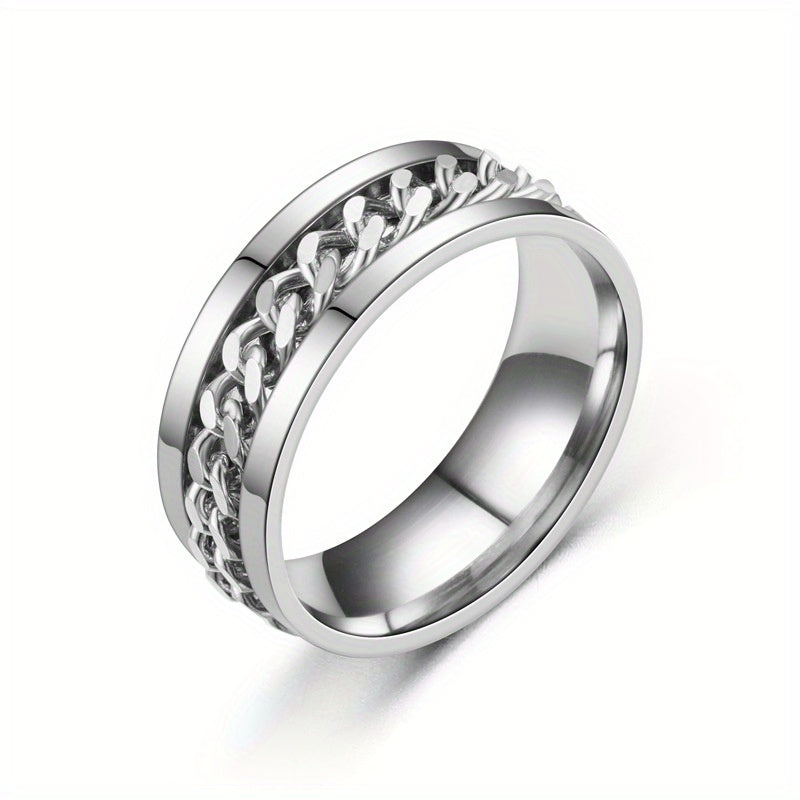 Hip Hop Style Rotatable Ring for Men