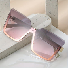 Y2K Style Rimless Oversized Sunglasses for Men