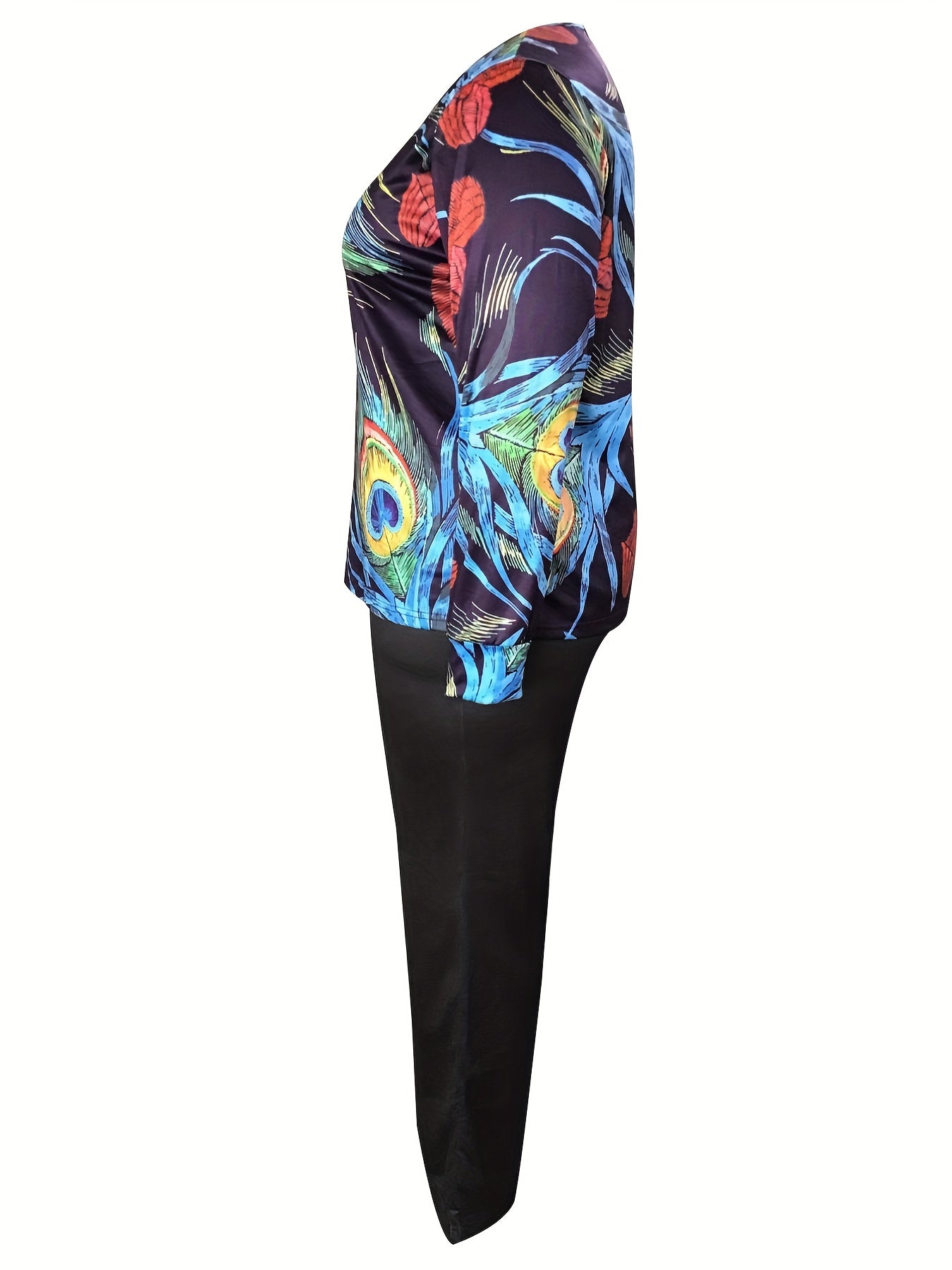  Peacock Feather 2 Piece Outfit