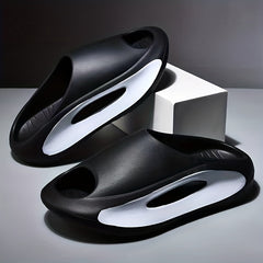 Men's Lightweight Open Toe Slippers for Indoor Outdoor Shower Bathroom