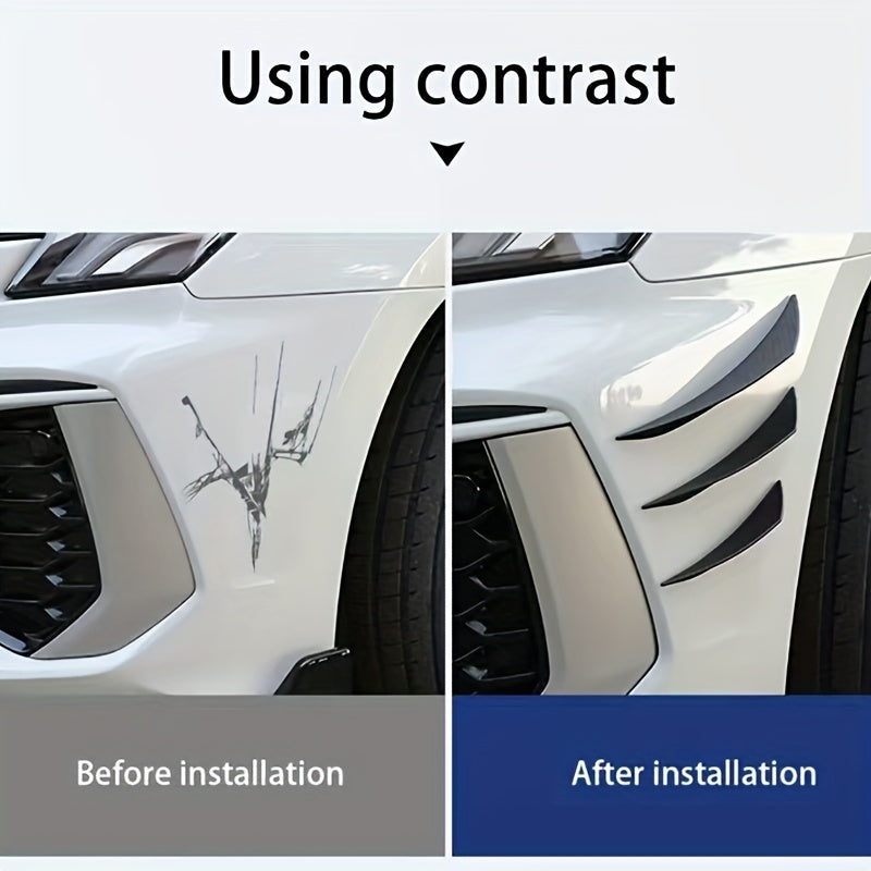 6pcs Carbon Fiber Air Bumper Spoiler - Upgrade Your Car's Aesthetic