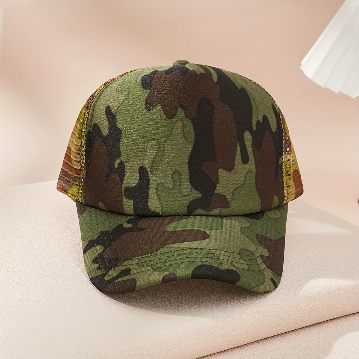 Summer Mesh Camo Trucker Hat Outdoor Baseball Cap