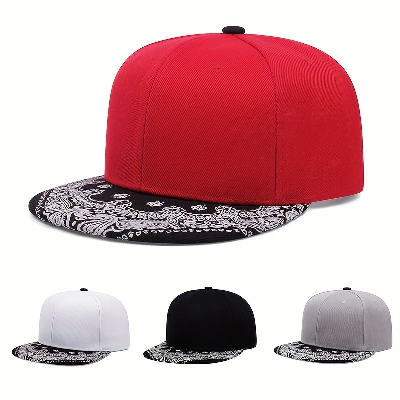 Paisley Print Baseball Cap Hip Hop Block Snapback Hats