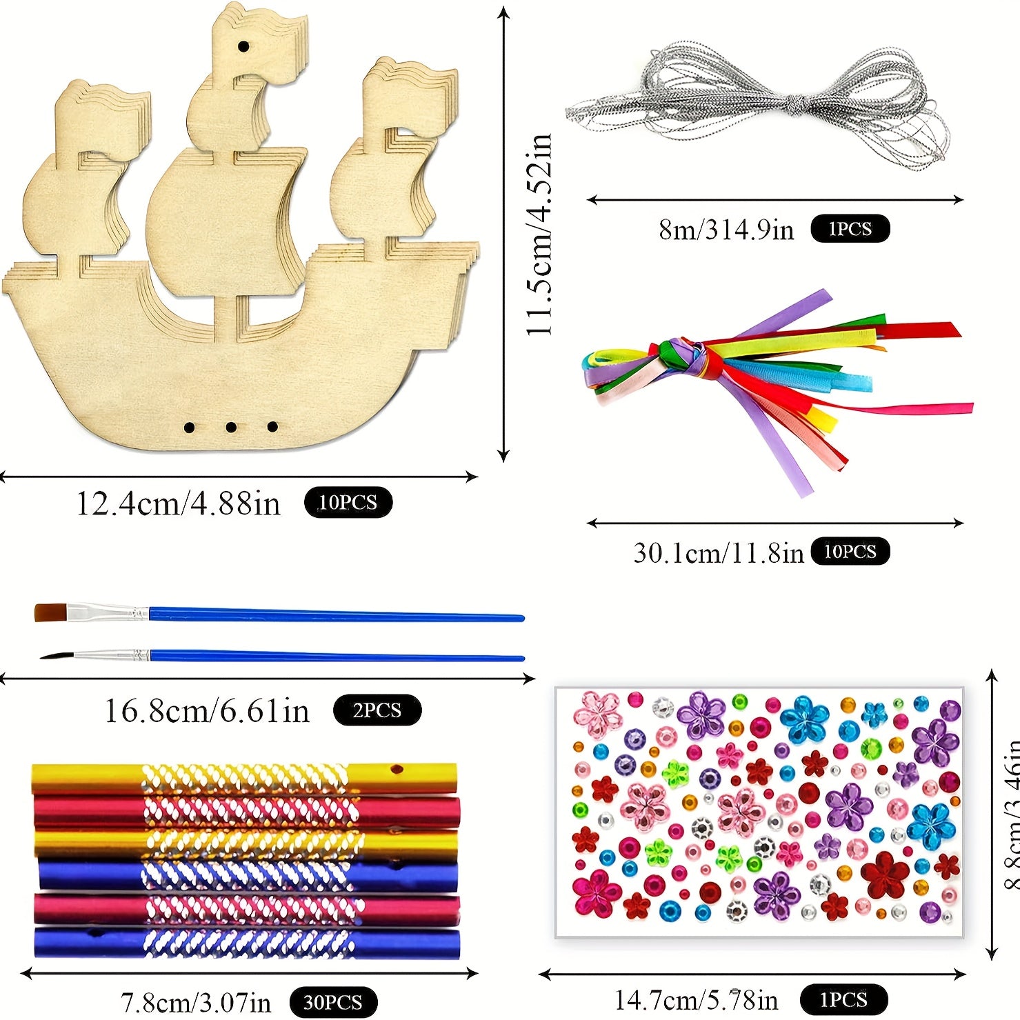 Pirate Wind Chime Kit for Kids - DIY Wooden Arts and Crafts