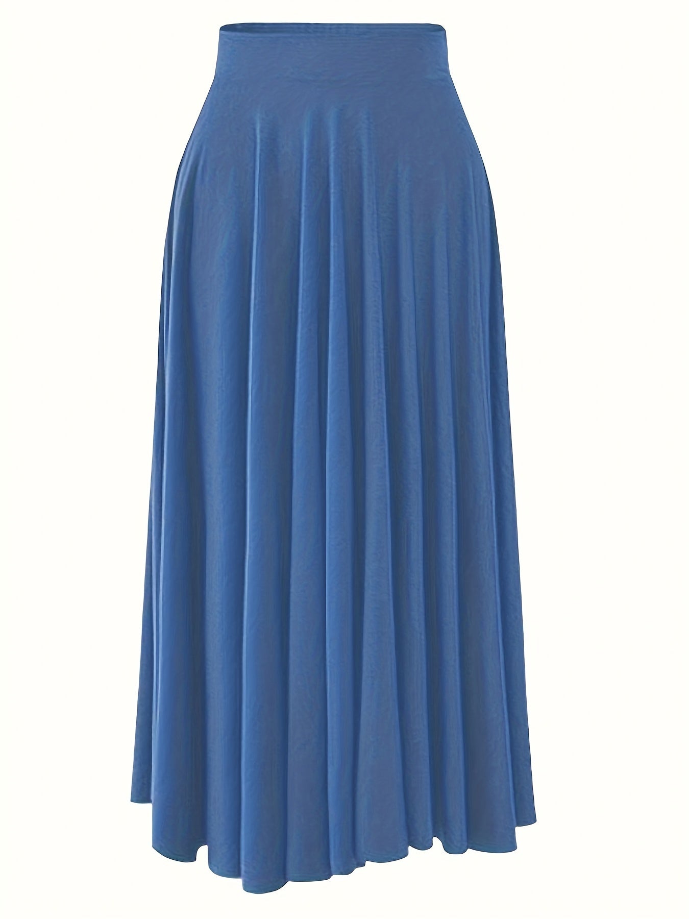  Plain Pleated High Rise Maxi Skirt