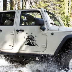 Adventure Sports Compass Car Sticker Vinyl Decal Waterproof