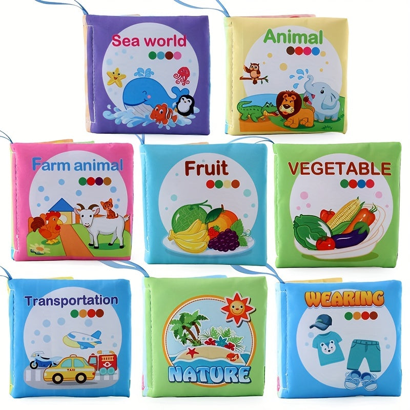 Early Education Baby Cloth Book Animal Traffic Fruit Ocean Tear Resistant Paper