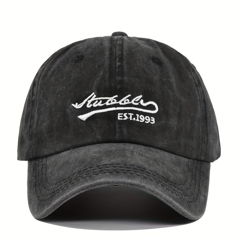 Vintage Small Letter Embroidery Baseball Cap Patch Embroidered Duck Tongue Cap