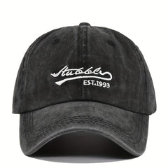 Vintage Small Letter Embroidery Baseball Cap Patch Embroidered Duck Tongue Cap