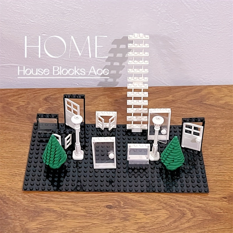 30Pcs Door Window Building Blocks City Friends Parts House Architecture Assemble