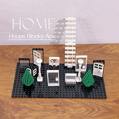 30Pcs Door Window Building Blocks City Friends Parts House Architecture Assemble