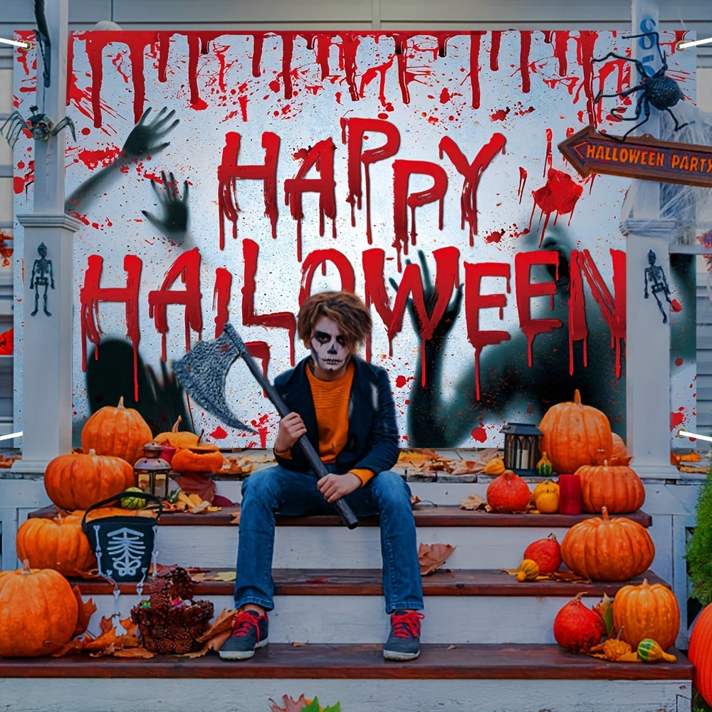 Halloween Backdrop Banner Background Hanging Decoration Horror Props