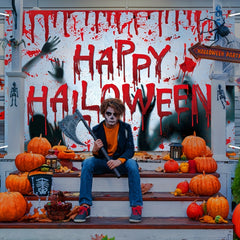 Halloween Backdrop Banner Background Hanging Decoration Horror Props