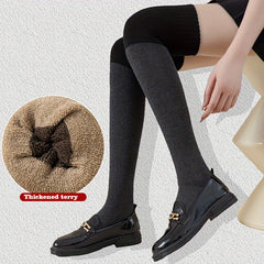 3 Pairs Colorblock Thigh High Socks Over The Knee Stockings