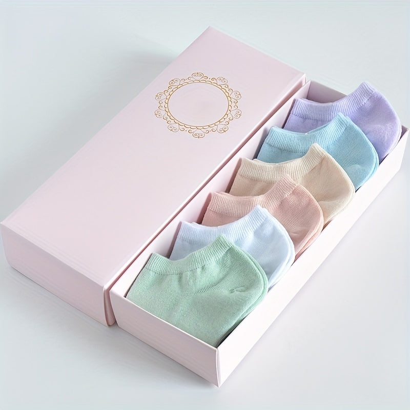 6 Pairs Classic Solid Low Cut Ankle Socks Women's Stockings