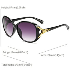 Women Oversized Polarized Sunglasses Classic Fox Shades UV400