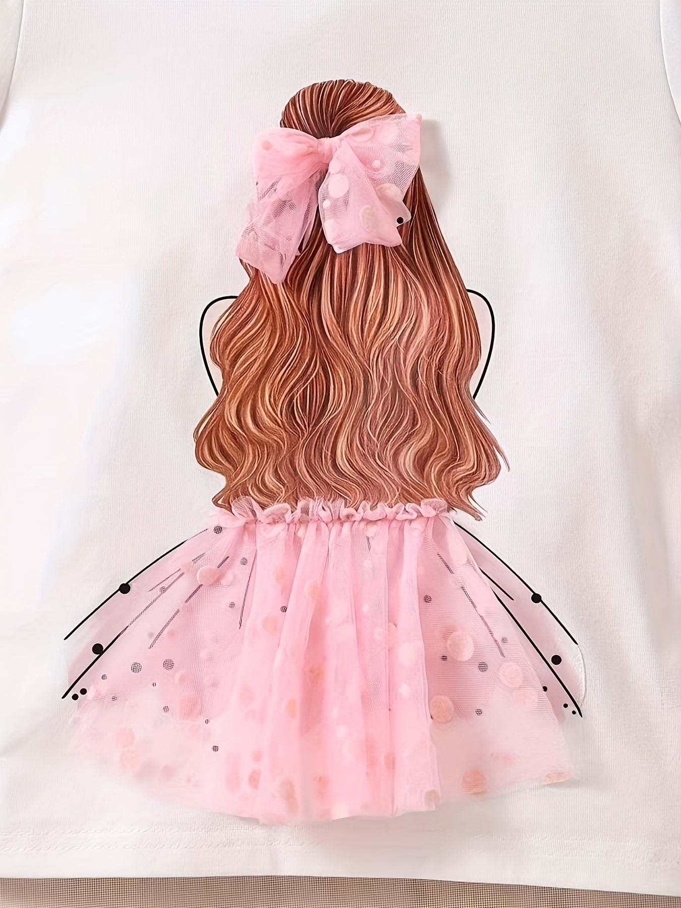 Cartoon 3D Graphic Baby Girl's T-shirt Blouse