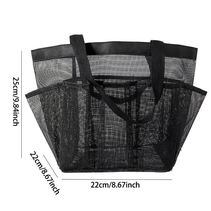 Portable Mesh Shower Bag with 8 Pockets