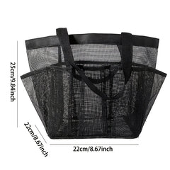 Portable Mesh Shower Bag with 8 Pockets
