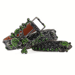Skull Rhinestone Buckle Hip hop Punk Style Alloy Buckle
