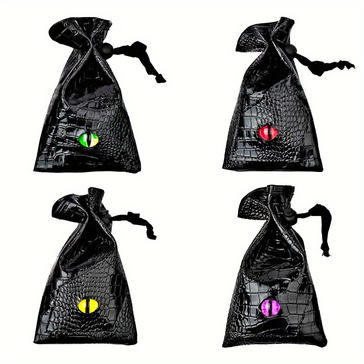 Crocodile Pattern Drawstring Dice Pouch Coin Storage Bag