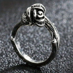 Men's Vintage Flower Snake Hug Ring Punk Metal Boho Party Jewelry