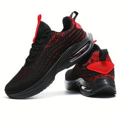Men's Air Cushioned Lace Up Casual Shoes Lightweight Non Slip Sneaker