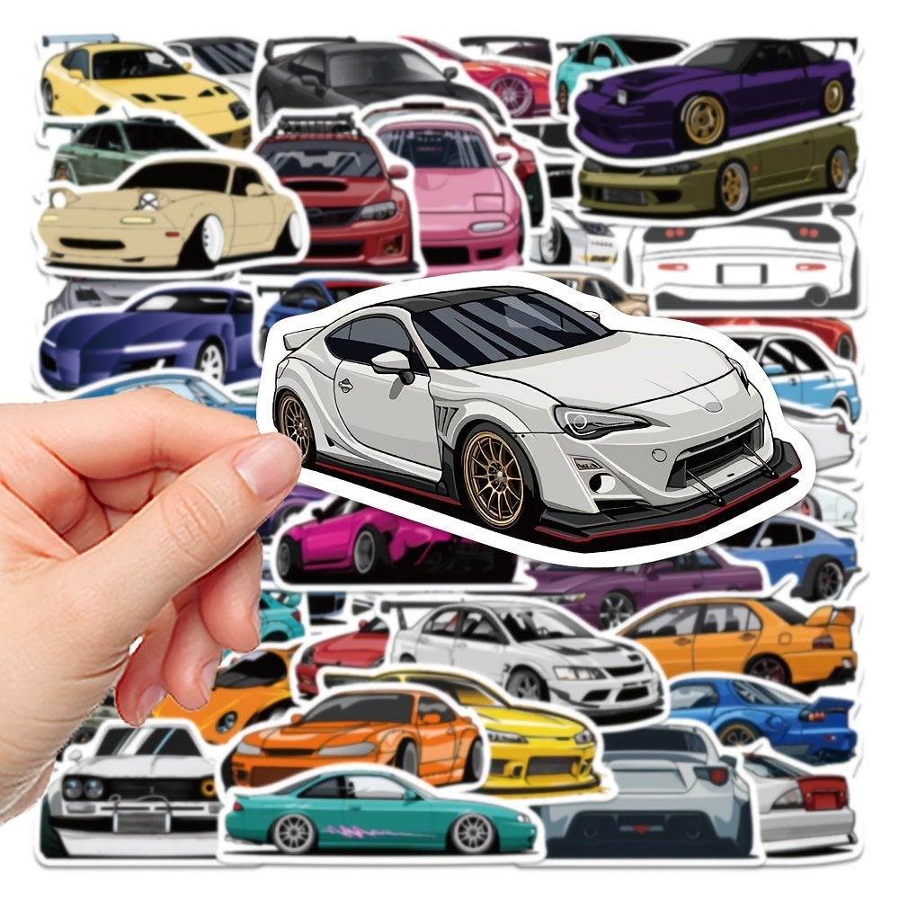 Anime Race Car Decorative Stickers, Waterproof Stickers for Phone Case Laptop